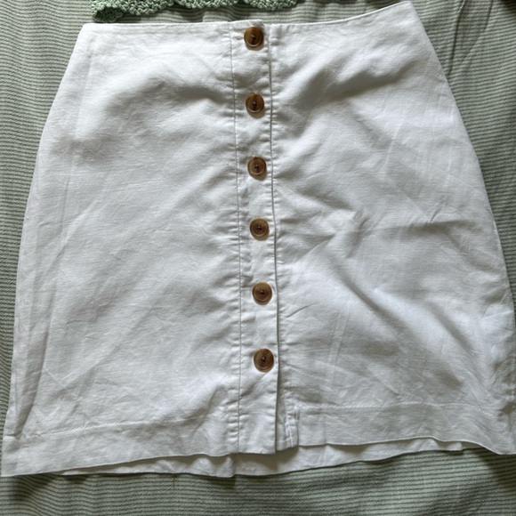 GAP - Cute Linen White Skirt - Picture 5 of 9